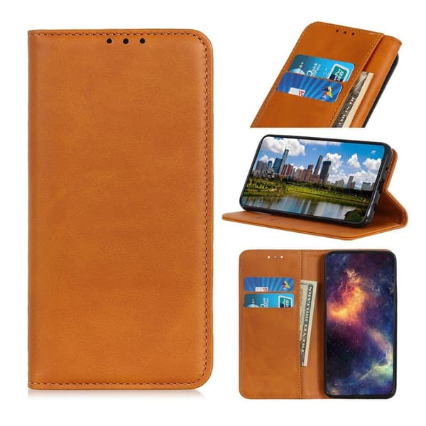 Huawei P30 Lite Splittet Skinn Etui - Brun Brown