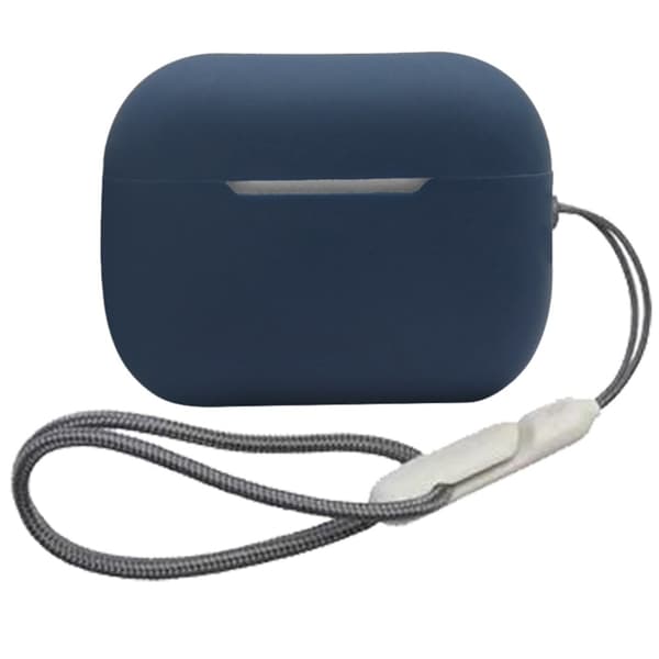 AirPods Pro 2 silikonfodral med nyckelband - Midnattsblå Blå
