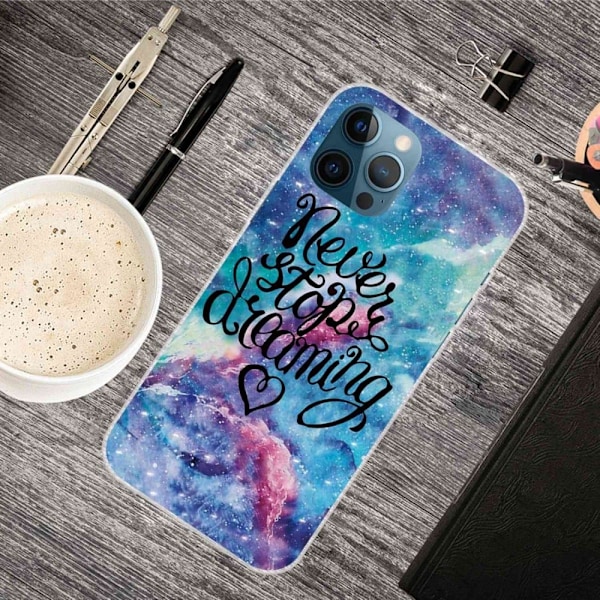 Deco iPhone 14 Pro Max skal - Sluta Aldrig Drömma multifärg