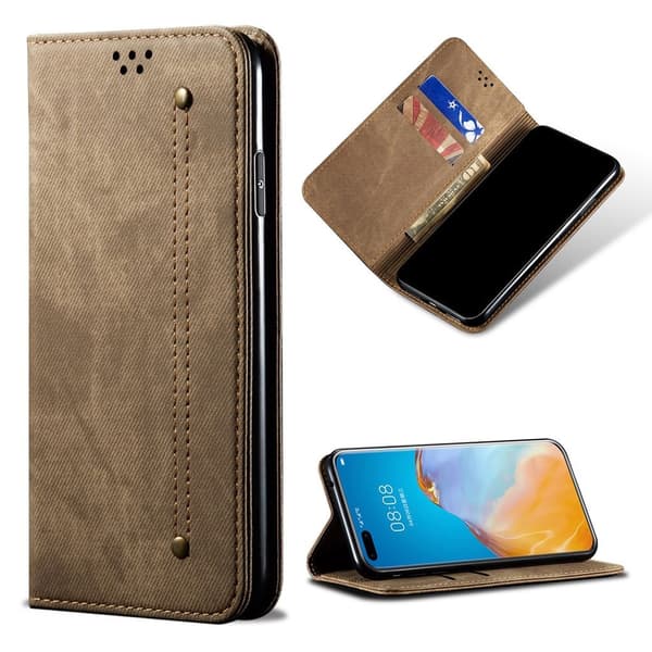 Jeans Huawei P40 Pro kotelot - Khaki Brown