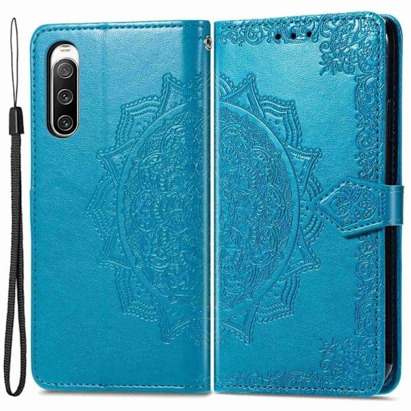 Mandala Sony Xperia 10 Iv Flip Etui - Blå Blue