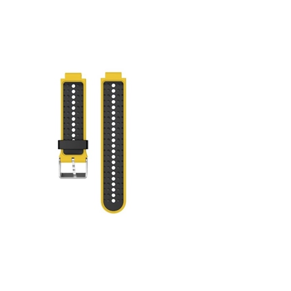 Garmin Forerunner 220/230/235/620/630 tofarvet silikoneurrem - gul / sort Yellow