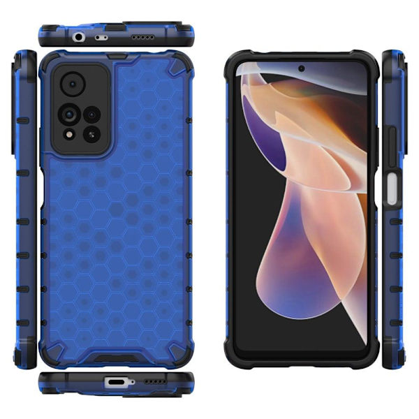 Bofink Honeycomb Xiaomi Redmi Note 11 Pro Plus 5G skal - Blå Blå