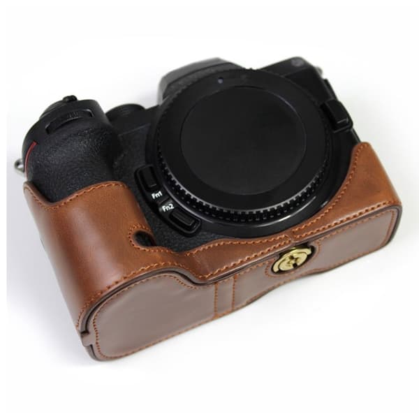 Halvt lædercover til kameraer i Nikon Z-serien - Kaffe Brown