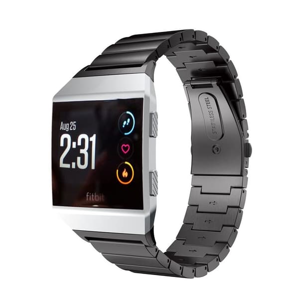 Fitbit Ionic Modernt rostfritt stål klockband - Svart Svart