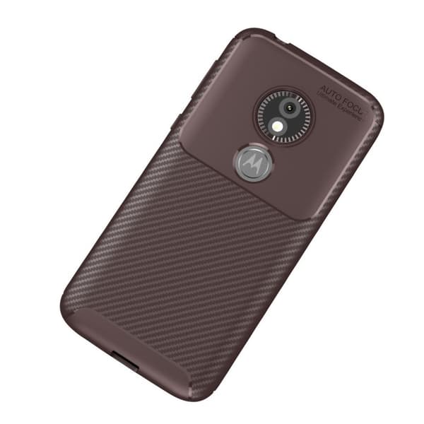 Motorola Moto E5 Play Karbonfiber Etui - Brun Brown