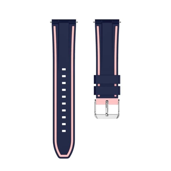 22mm Universal cool design silikone urrem - Midnatsblå Pink Blue