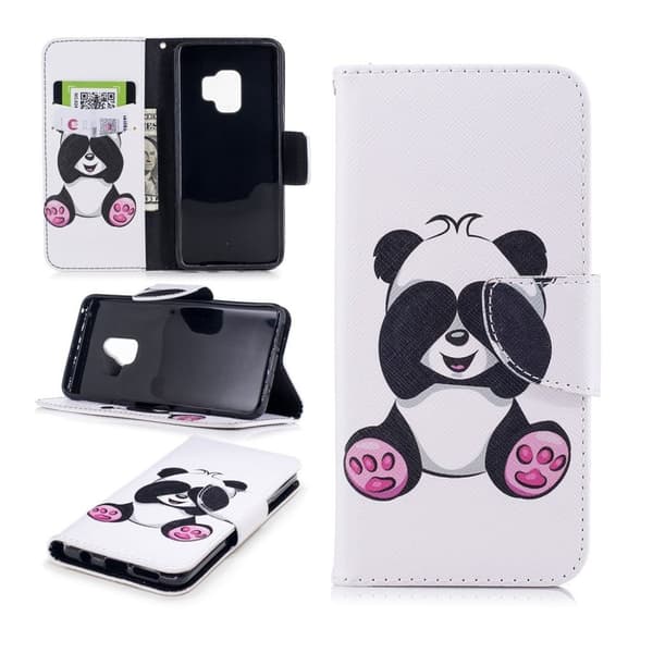 Samsung Galaxy S9 Etui laget av kunstlær og silikon - t panda Multicolor