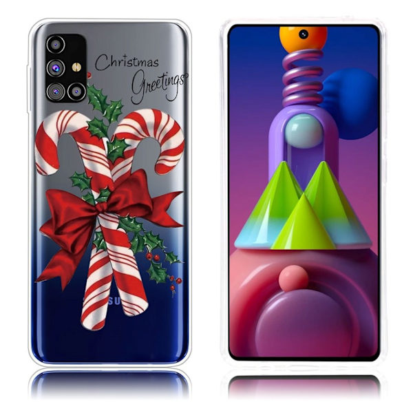 Juleveske til Samsung Galaxy M51 - Sukkerrør Red