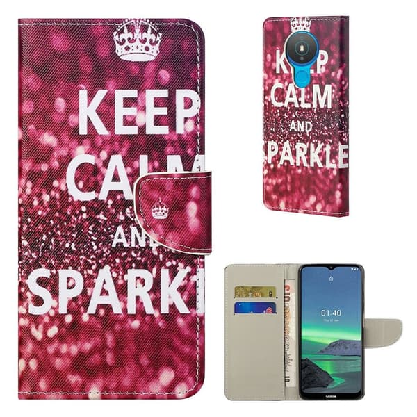 Wonderland Nokia 1.4 fodral -Rosa Rosa