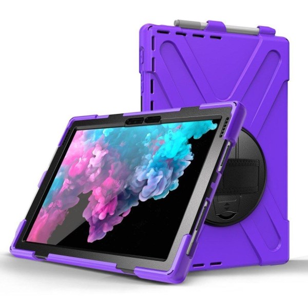 Microsoft Surface Pro 6 X-formet kombi etui - Lilla Purple