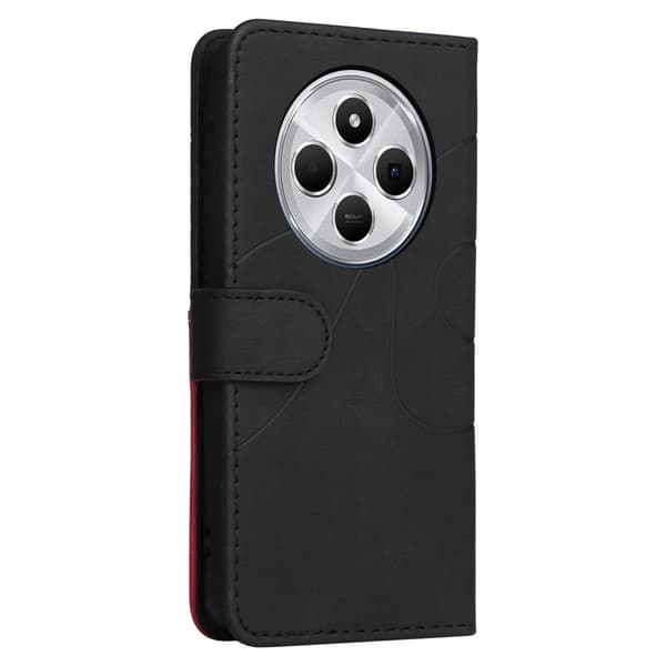 Tekstureret Xiaomi Redmi 14C læderetui med rem - Sort Black