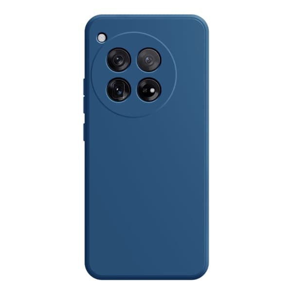 Mikrofiberforet blødt gummi OnePlus 12 cover - Blå Blue
