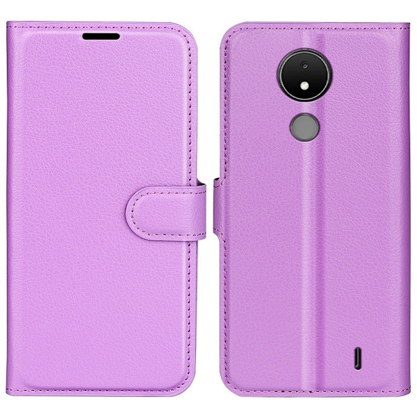 Klassisk Nokia C21 Flip Etui - Lilla Purple