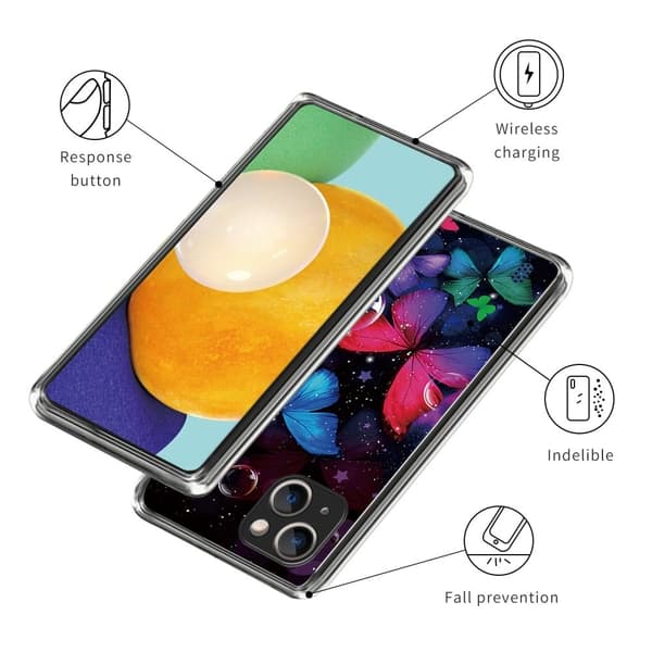 Deco iPhone 15 kotelot - Värikkäitä Perhosia Purple
