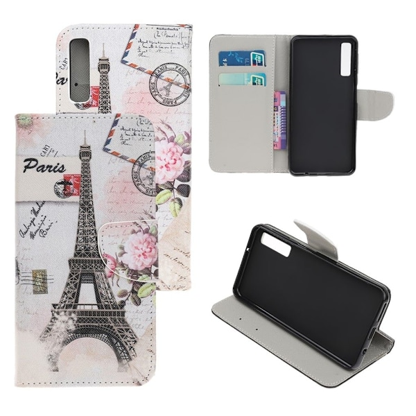 Wonderland Samsung Galaxy A70 kotelot - Eiffel Torni Silver grey