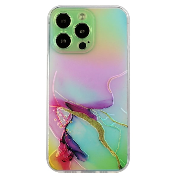 Marble iPhone 15 Pro Max Suojakotelo - Vihreä Multicolor