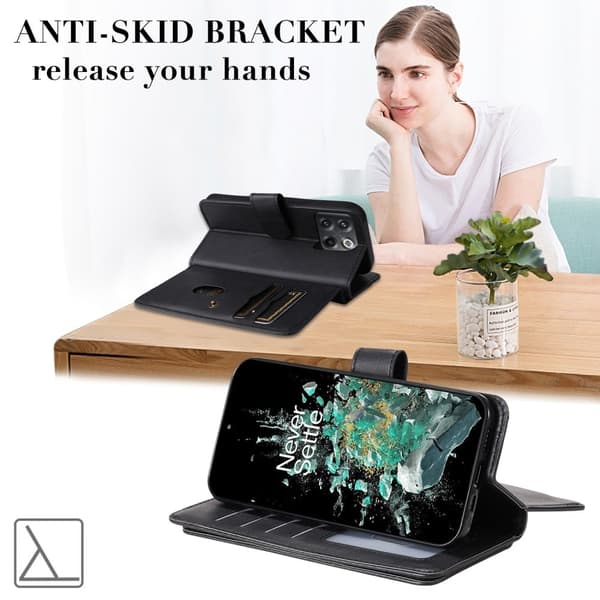 10-slot Pung Etui til OnePlus Ace Pro / 10t - Sort Black
