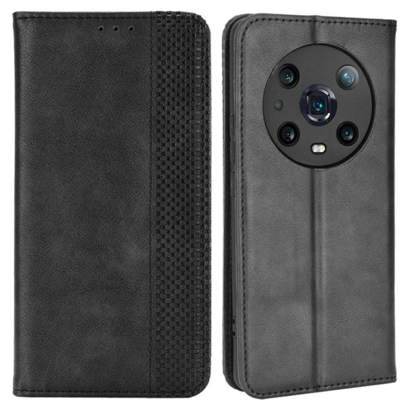 Bofink Vintage Honor Magic4 Pro leather case - Black Black