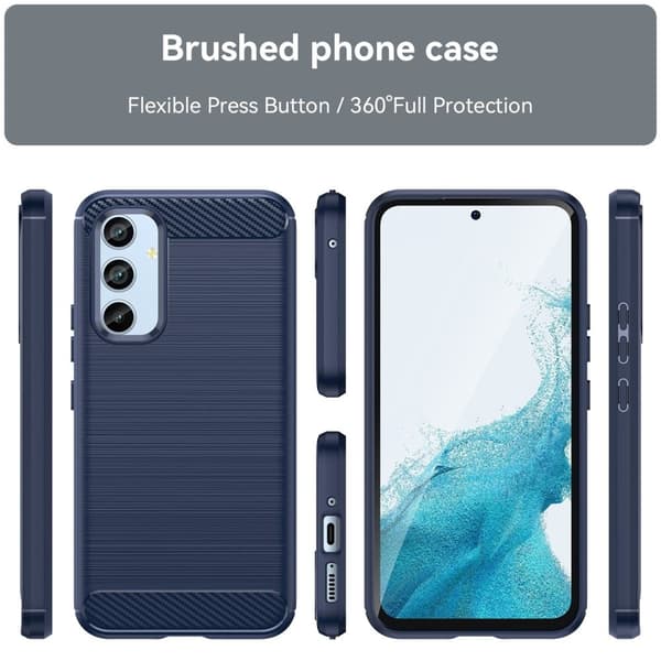 Carbon Flex Suojakotelo Samsung Galaxy A54 - Sininen Blue