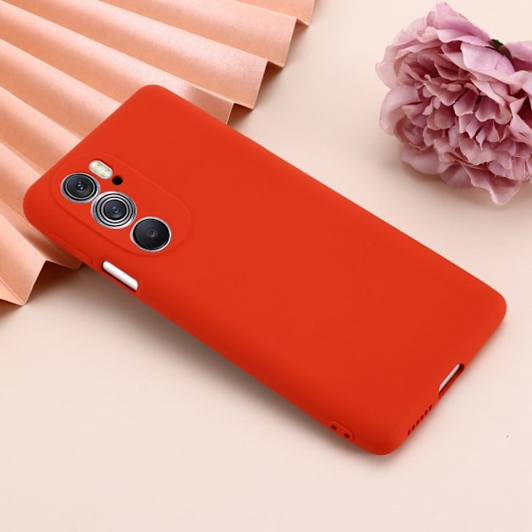Matte Liquid Silikone Cover til Motorola Edge X30 - Rød Red
