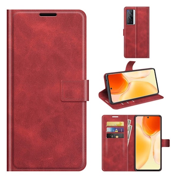 Lompakko Nahkakotelo For Vivo X70 Pro - Punainen Red