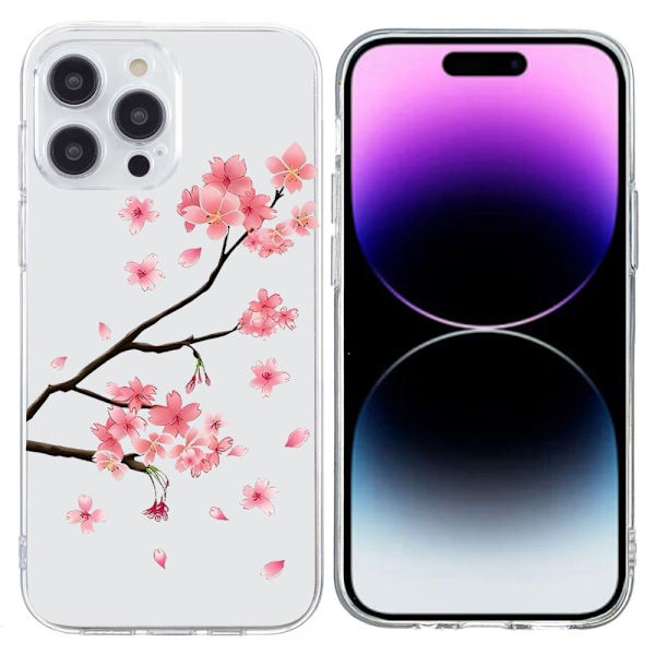 Vibe iPhone 16 Pro Max deksel - Plommeblomst Pink
