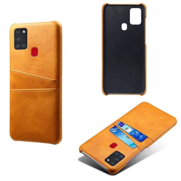 Dual Card Etui Samsung Galaxy A21s - Orange Orange