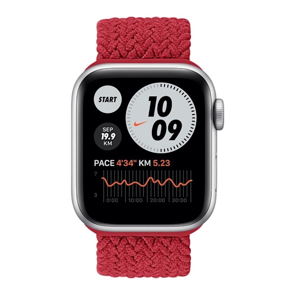 Apple Watch Series 8 (41mm) joustava kudottu kellonhihna - Punainen / Koko: Xl Red