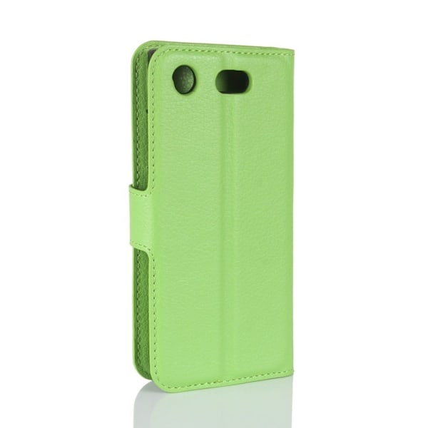 Sony Xperia XZ1 Compact Enfärgat läder fodral - Grön Grön