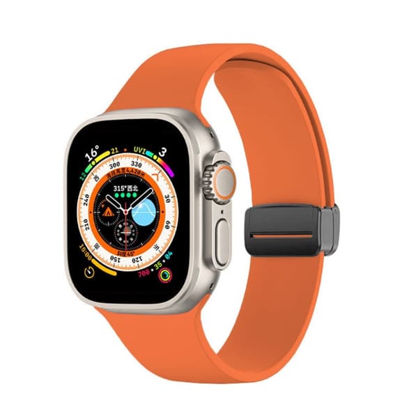 Apple Watch Series 8 (41 mm) enkel silikonrem - Oransje Orange