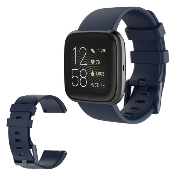 Fitbit Versa 2 / Versa Lite silikone Urrem - Mørkeblå / Størrelse: S Blue