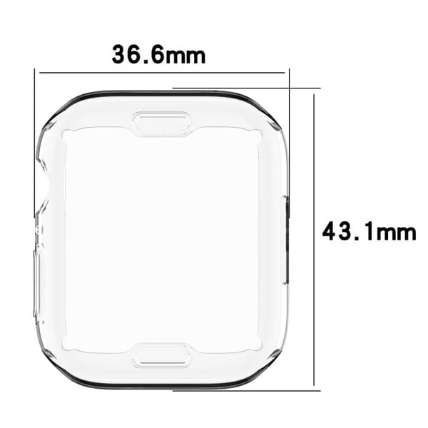 Apple Watch (41mm) tyylikäs TPU-suojus - Läpinäkyvä Transparent