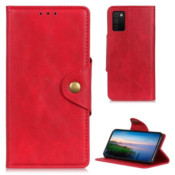 Alpha Samsung Galaxy A03s Läppäkotelo - Punainen Red