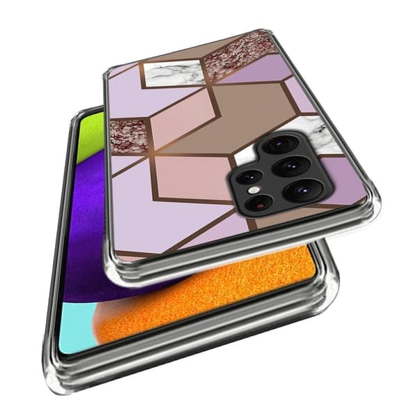Marble design Samsung Galaxy S24 Ultra cover - Style E Multicolor
