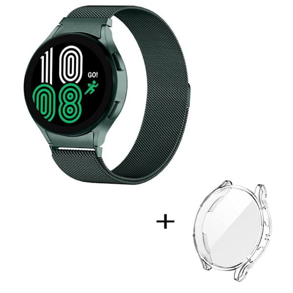 Samsung Galaxy Watch 5 Pro urrem i rustfrit stål med klart cover - Grøn Green