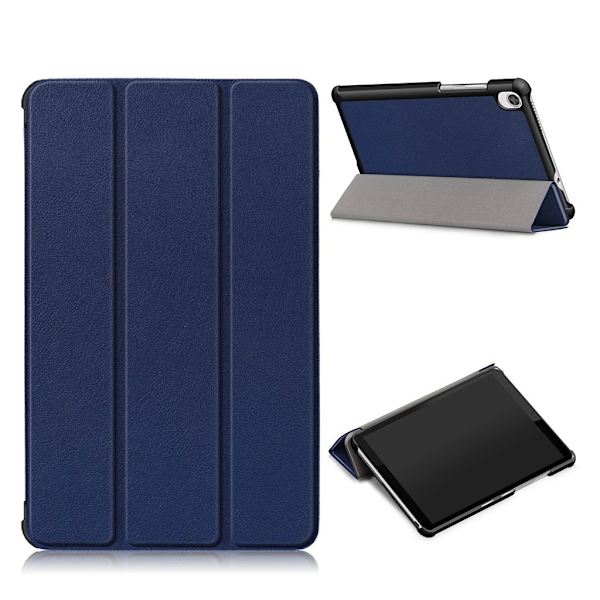 Lenovo Tab M8 Litchi Lær Flippetui - Blå Blue