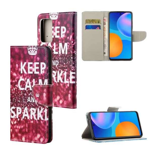 Wonderland Samsung Galaxy A32 Flippetui - Keep Calm og Sparkle Pink
