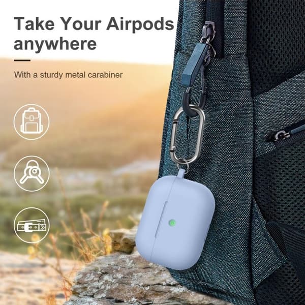 AirPods Pro tykt silikonetui - Lyselilla Purple