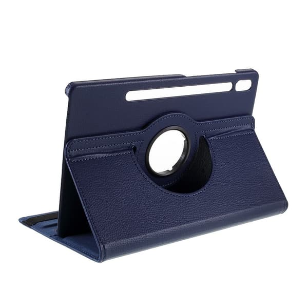 Samsung Galaxy Tab S8 / S7 nahkainen kotelo - Tummansininen Blue