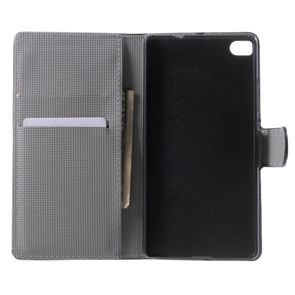 Moberg Huawei Ascend P8 Læder Etui Med Kortholder - Farvet Blomster Multicolor