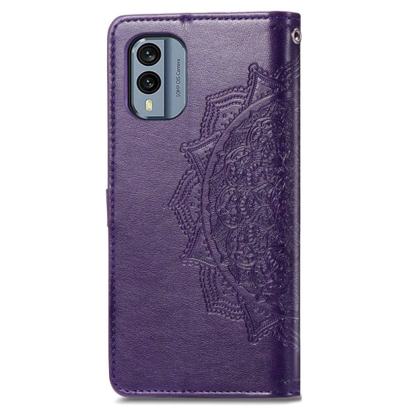 Mandala Nokia X30 Flip Etui - Lilla Purple