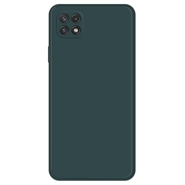 Skråt gummicover mod fald til Samsung Galaxy A22 5G - Sortliggrøn Green