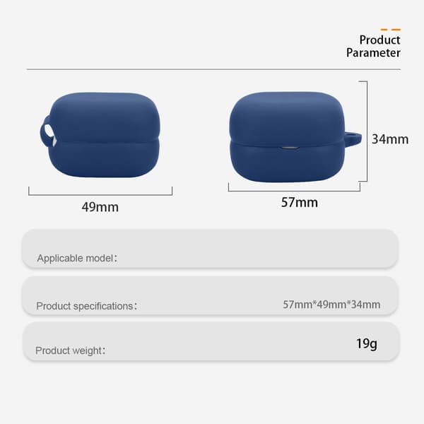 Sony LinkBuds Open WF-L910 Etui til Bluetooth-ørepropper Silikoneovertræk med Anti-Lost Spænde - Himmelblå Blue