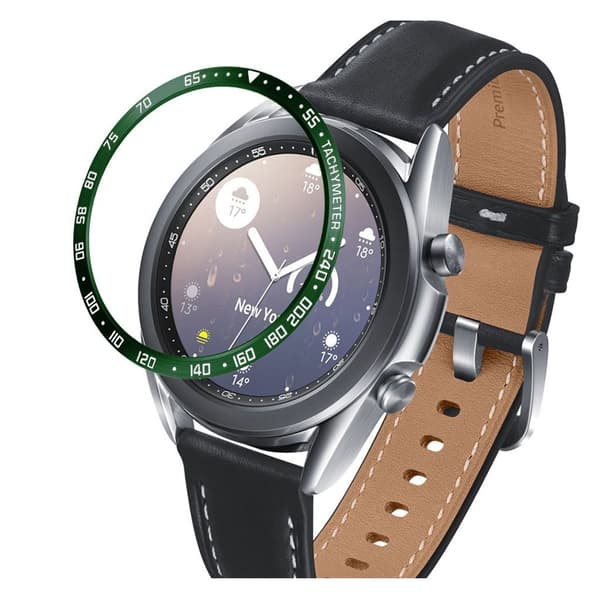 Samsung Galaxy Watch 3 (41mm) hållbar dial bezel - grön / vit Letters / E Type Grön