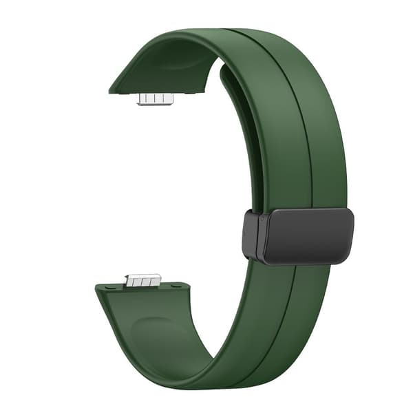 Huawei Watch Fit 3 Silikonerem Magnetisk foldespænde Urrem - Grøn Green