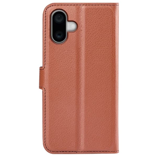 Klassisk iPhone 16 Plus flip etui - Brun Brown