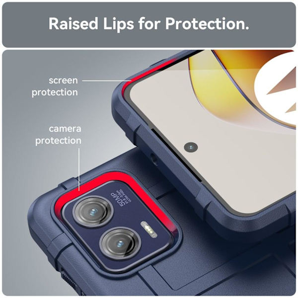 Rugged Shield Motorola Moto G73 skal - Blå Blå