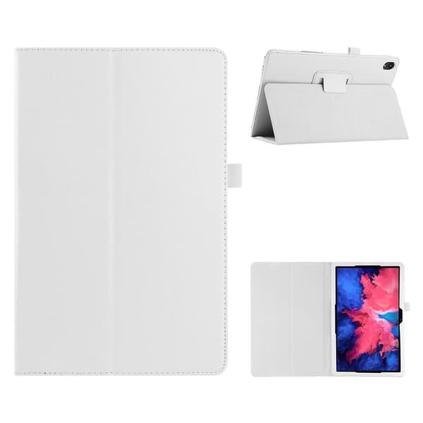 Lenovo Tab P11 Pro litchi skinnveske med tekstur - Hvit White