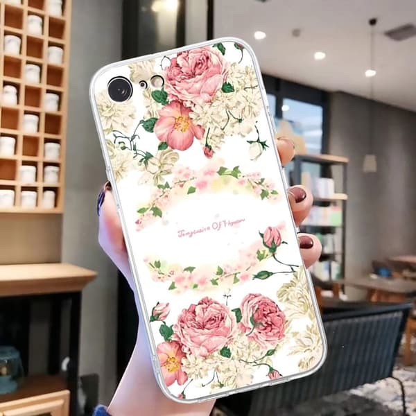 iPhone 16e Fodral Mjukt flexibelt bakstycke för telefon Mönsterutskrift - Ros Rosa